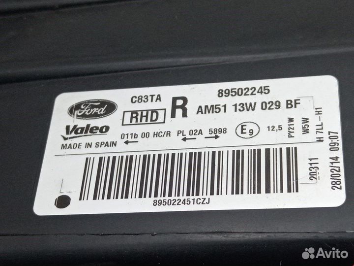 Фара передняя для Ford C-MAX 2 AM5113W029BF