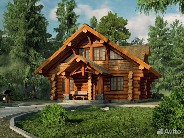 Дом из сруба, по проекту 