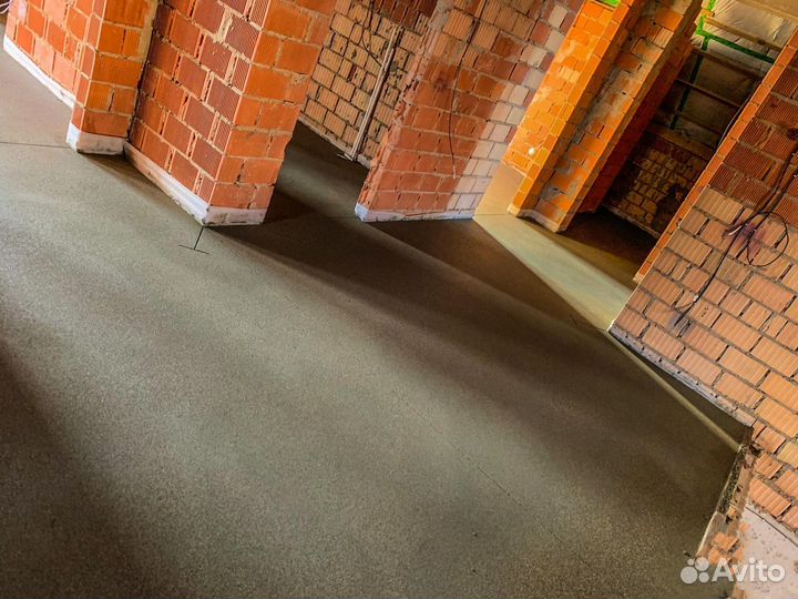 Полусухая стяжка пола за 1 день. Стяжка пола