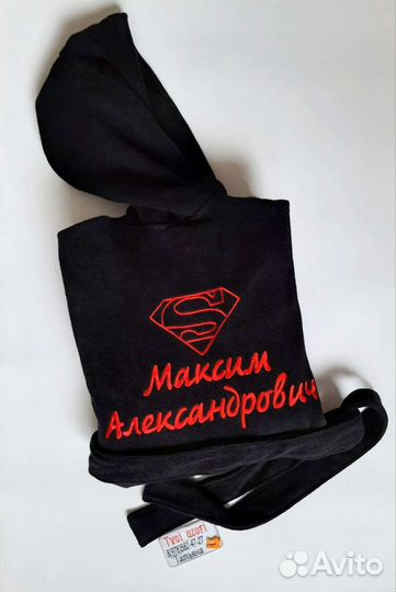 Банный халат с вышивкой