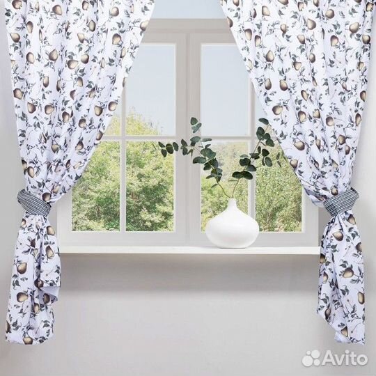 Комплект штор для кухни с подхватами Этель 'Груши'