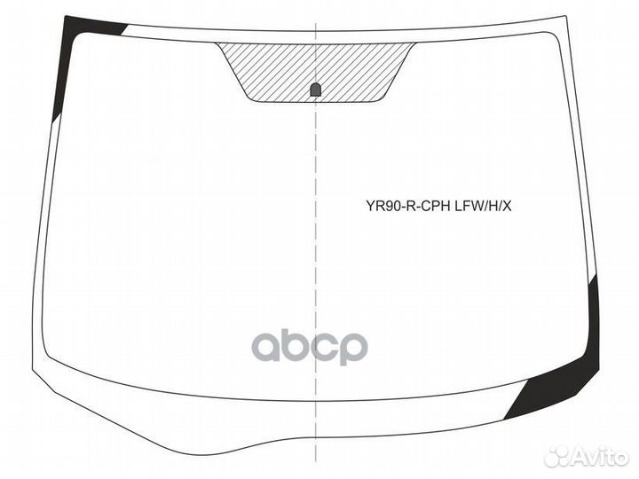 Стекло лобовое с обогревом щеток (без коннектор