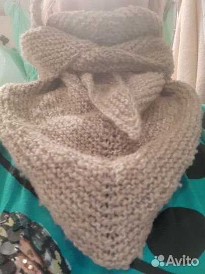 Бактус вязаный, шарф