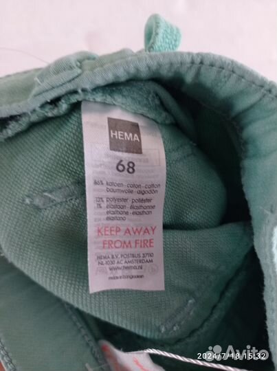 Новые брюки на девочку Hema, размер 68