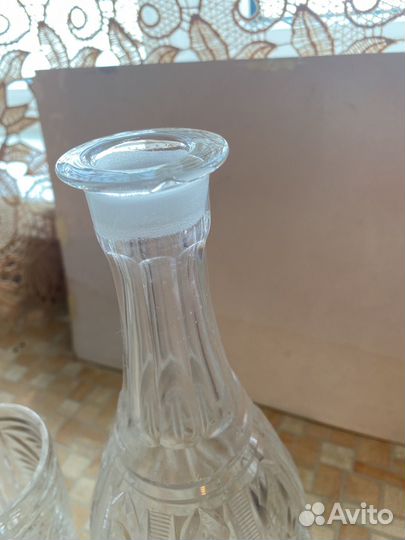 Графин СССР и стаканы хрусталь