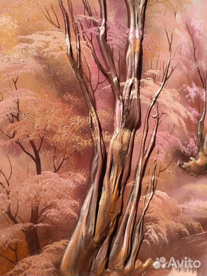 Картина маслом лесной пейзаж