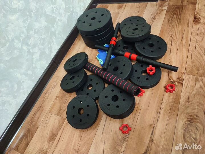 Гантели 40 кг и штанга для дома