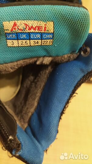 Утеплённые ботинки, р.34
