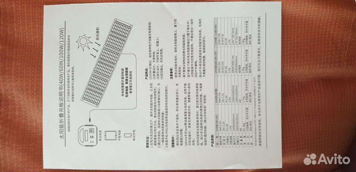 Солнечная батарея зарядка панель портативная