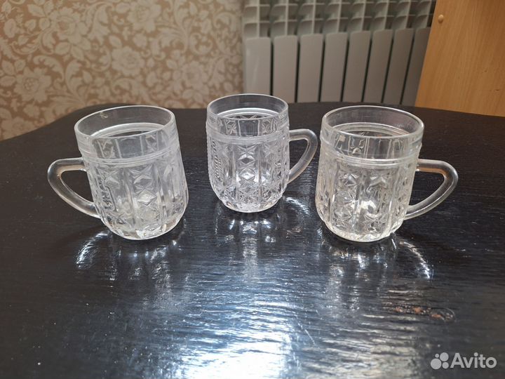 Мини-кружка / стопка с ручкой набор 3 шт