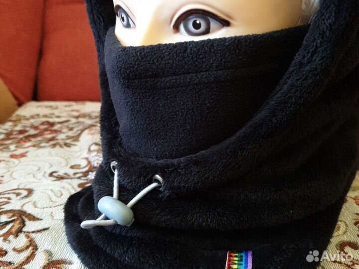 Детская шапка - снуд - шлем зимняя