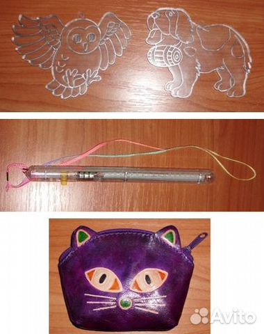 Кошелек детский, витражи, светящаяся палочка