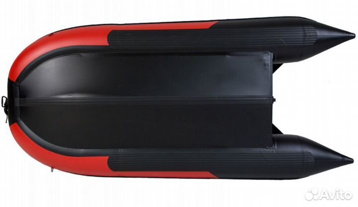 Надувная лодка gladiator D470AL черный/красный
