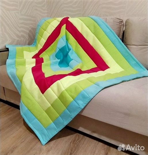 Летнее одеяло плед для детей Малиновый прямоуг-к