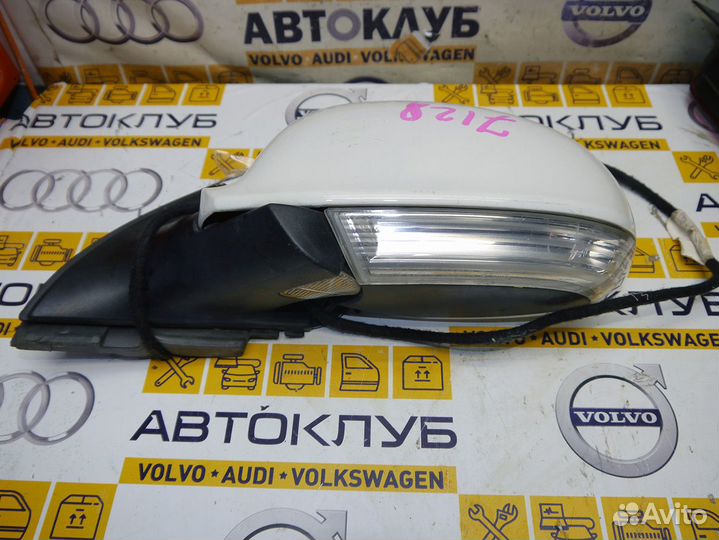 Зеркало левое VW Гольф 6 белое B9A