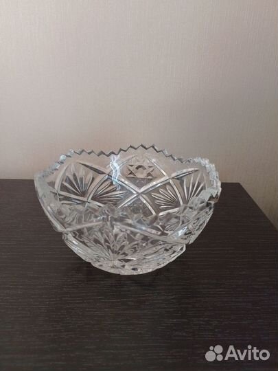 Хрустальная салатница и хрустальная конфетница