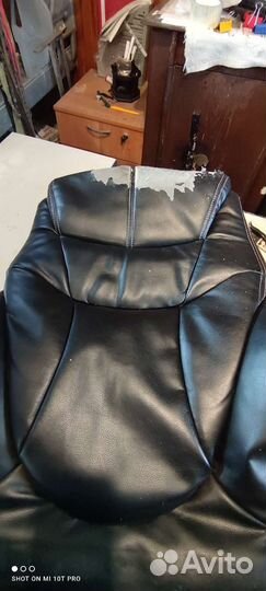 Перетяжка офисных кресел,стульев натуральной кожей