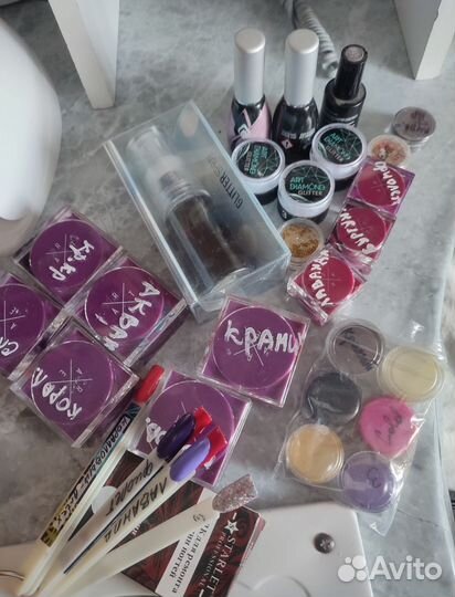 Набор для маникюра, гель лаки, альбом для слайд