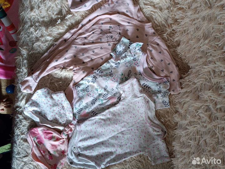 Детские вещи пакетом от 0 до 4 для девочки