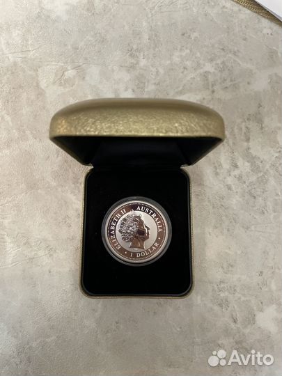 Серебряная монета. Год свиньи. Австралия 2007 г