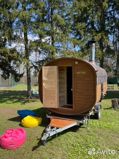 Аренда прокат баня бочка на прицепе с доставкой