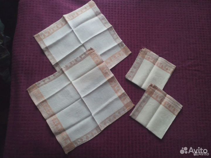 Полотенца льяные, салфетки лён-жаккард, СССР