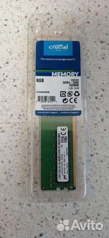 Модуль памяти Crucial Registered DDR4 dimm 8 Гб