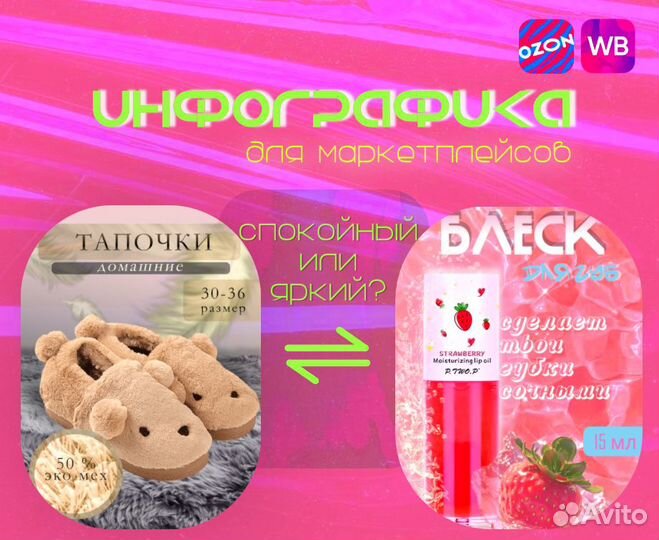 Инфографика для маркетплейсов wildberries, ozon