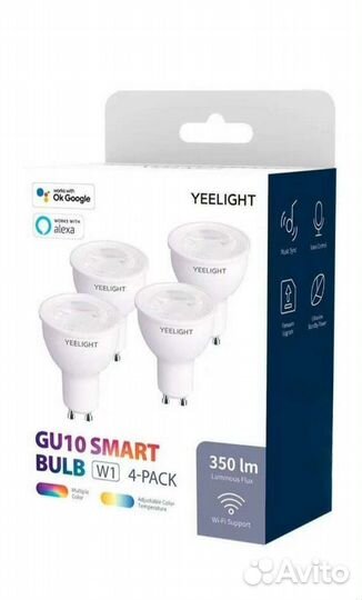 Умная лампочка Yeelight Smart LED Bulb 4 шт