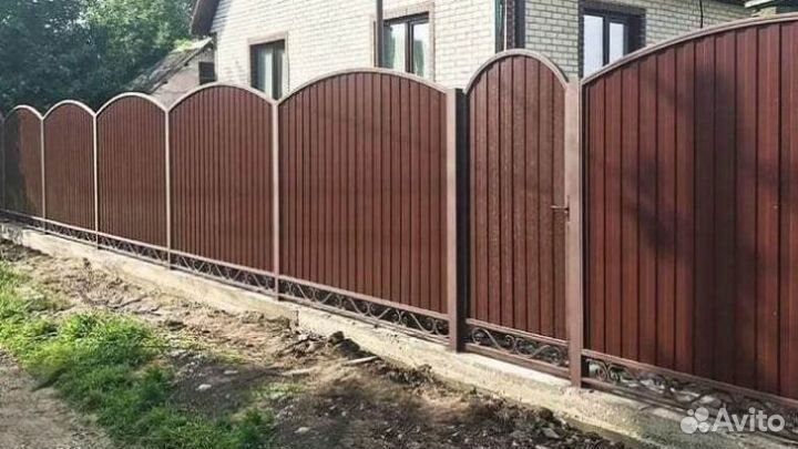 Заборы жалюзи, профнастил