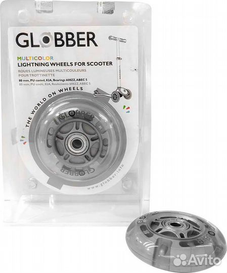 Комплект колёс Globber Flow 125 mm светящиеся Nov4