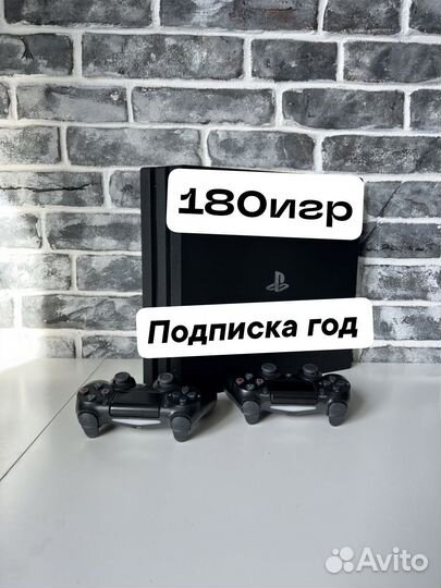 Sony ps4 pro 1tb много игр, подписка на год
