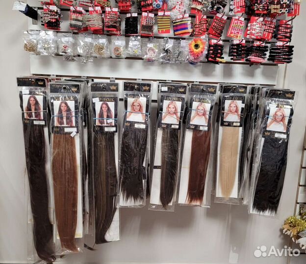 Волосы на клипсах. Термо