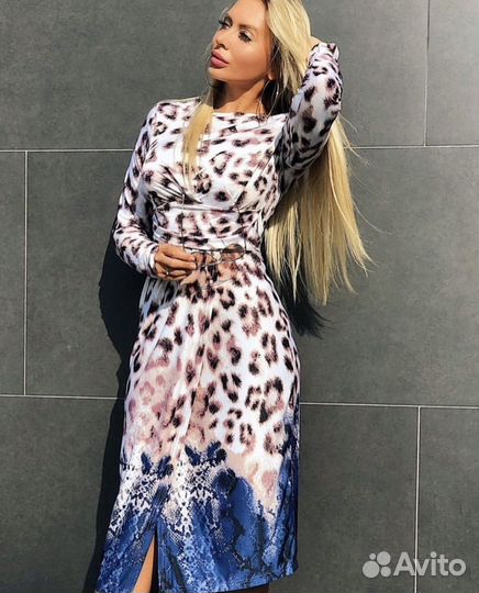 Платье леопардовое Albina Galeva