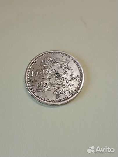 Монета 5 марок Эстония 1924г