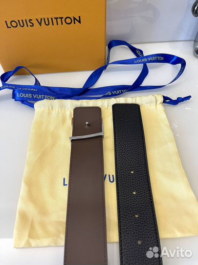 Мужской кожаный двусторонний ремень Louis Vuitton