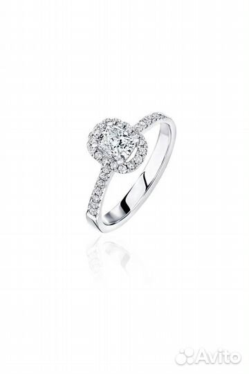 Кольцо с бриллиантом CVD кушон 1 карат