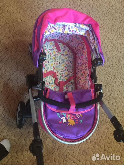 Коляска для кукол demi star 2в1