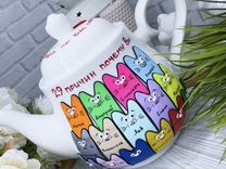 Чайник фарфор с котиками
