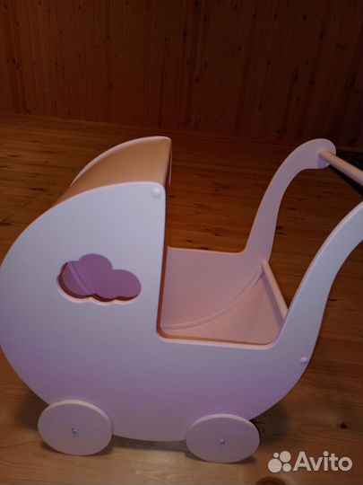 Коляска для кукол деревянная
