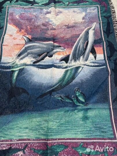 Винтажный тканый коврик новый 140/115