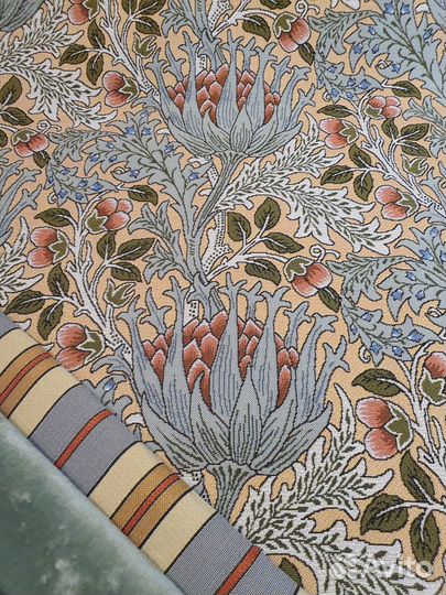 Ткань гобеленовая Чертополох розовый Моррис