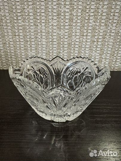 Ваза для фруктов хрусталь