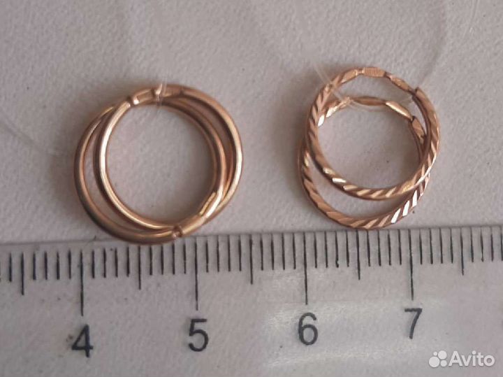 Серьги Конго 1см