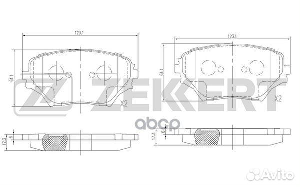 Колодки торм. диск. передн. Toyota Rav 4 (A20)