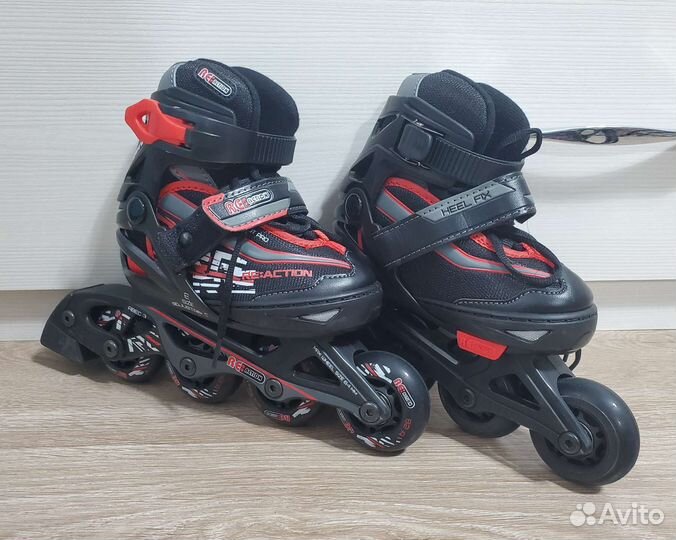 Роликовые коньки раздвижные (26-31р) +защита