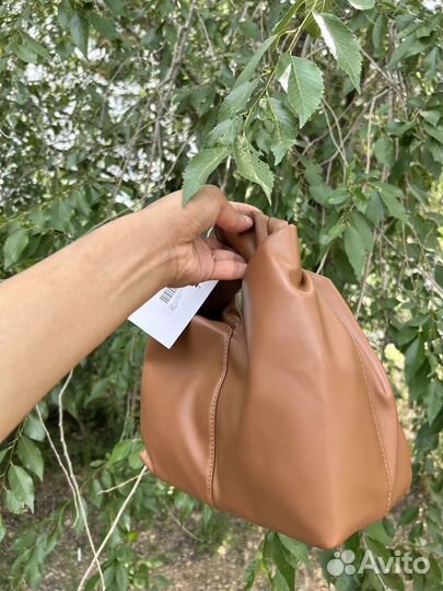 Сумка коричневая бежевая
