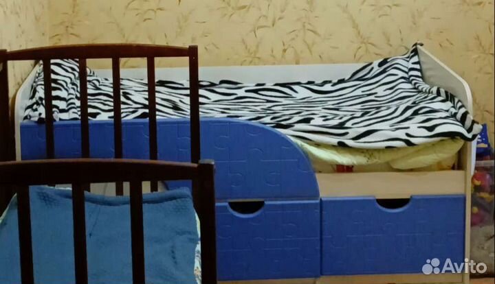 Детская кровать пазл с 3 лет