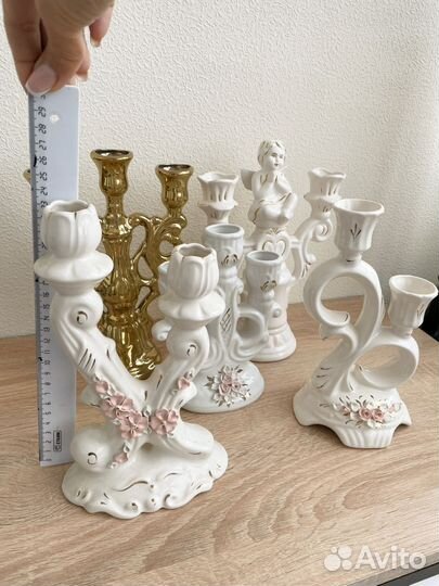 Подсвечник на 3 свечи керамика