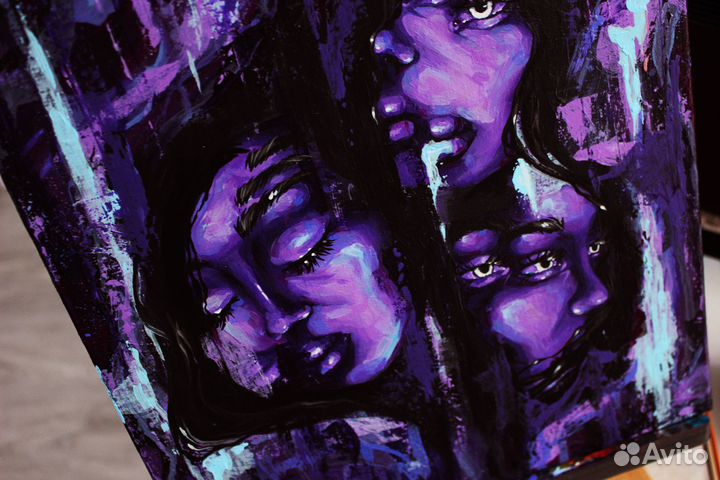 Картина акрил дарк арт сюрреализм холст